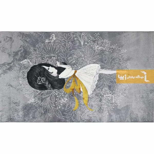 فرش کودک طوسی طرح پری مهربان3