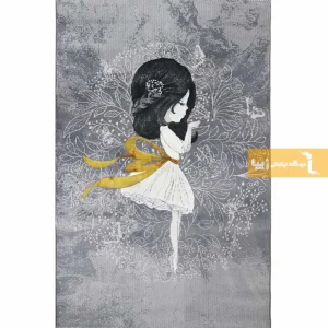 فرش کودک طوسی طرح پری مهربان9