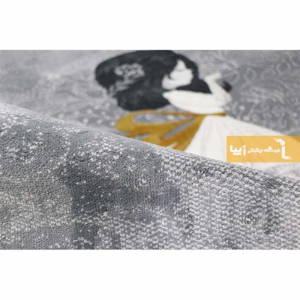 فرش کودک طوسی طرح پری مهربان7