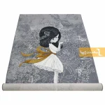 فرش کودک طوسی طرح پری مهربان6