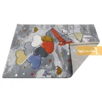 فرش کودک طوسی طرح پرواز9