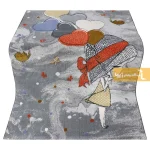 فرش کودک طوسی طرح پرواز3