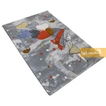 فرش کودک طوسی طرح پرواز11