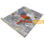 فرش کودک طوسی طرح پرواز10