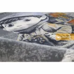 فرش کودک طوسی طرح پسرک عکاس8