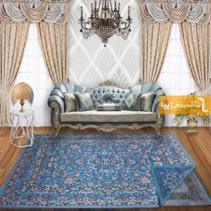 روفرشی فیروزه ای طرح افشان1