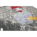 فرش کودک طوسی طرح روز برفی4