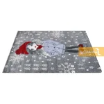 فرش کودک طوسی طرح روز برفی3