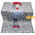 فرش کودک طوسی طرح روز برفی2