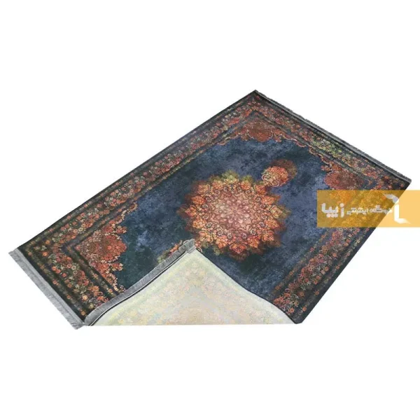فرش سرمه ای طرح آزوریت13