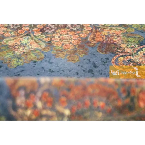 فرش سرمه ای طرح آزوریت11