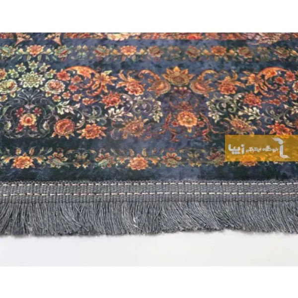 فرش سرمه ای طرح آزوریت10