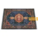 فرش سرمه ای طرح آزوریت8