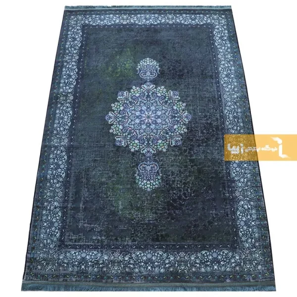 فرش آبی طرح برلیان4