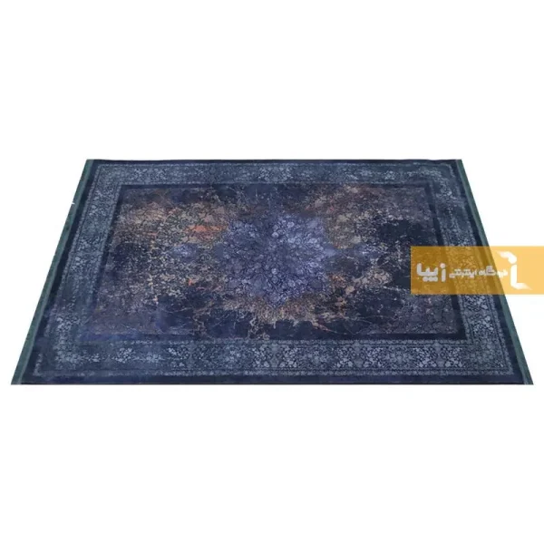 فرش سرمه ای طرح کیانیت2