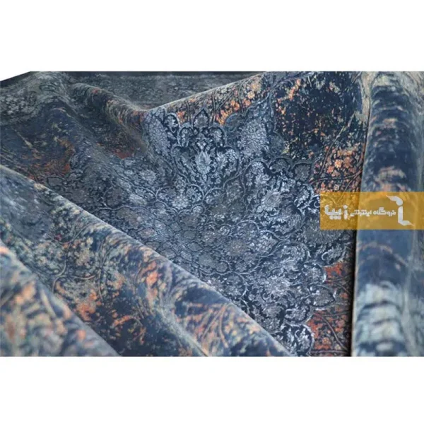 فرش سرمه ای طرح کیانیت10