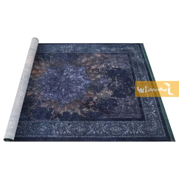 فرش سرمه ای طرح کیانیت6