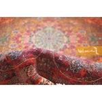 فرش گرد قهوه‌ای طرح عقیق7