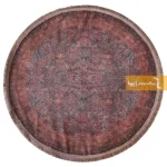 فرش گرد قهوه ای طرح آراگونیت6