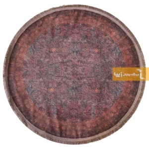فرش گرد قهوه ای طرح آراگونیت6