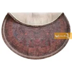 فرش گرد قهوه ای طرح آراگونیت2