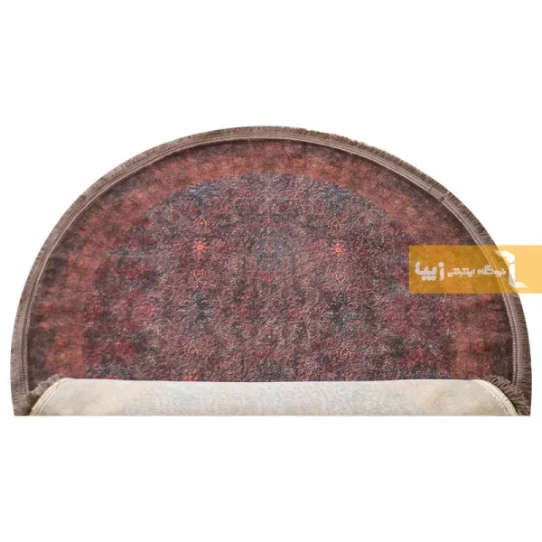 فرش گرد قهوه ای طرح آراگونیت11