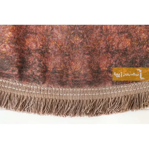 فرش گرد قهوه ای طرح آراگونیت10