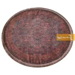 فرش گرد قهوه ای طرح آراگونیت9