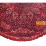 فرش گرد قرمز طرح لعل3