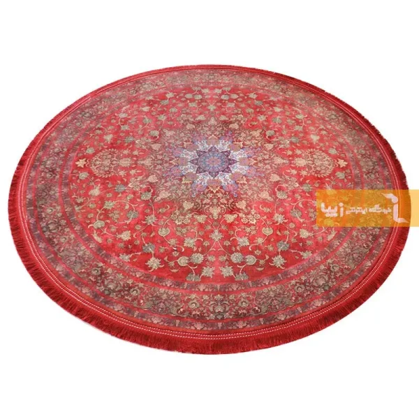 فرش گرد طرح مرجان4