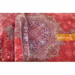 فرش گرد قرمز طرح نجوا7