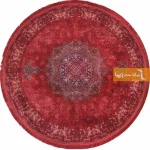 فرش گرد قرمز طرح نجوا4